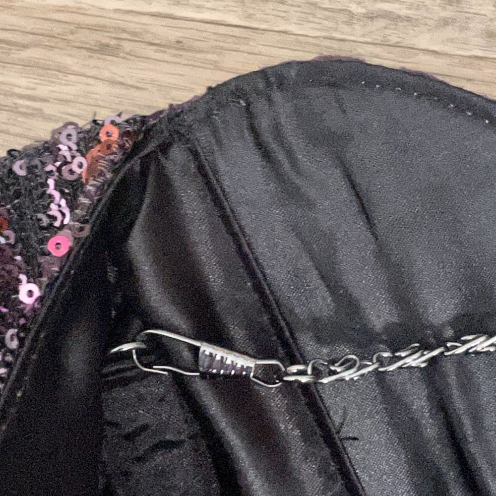 Big Buddha Snake Print & Sequin Envelope Style Cl… - image 7